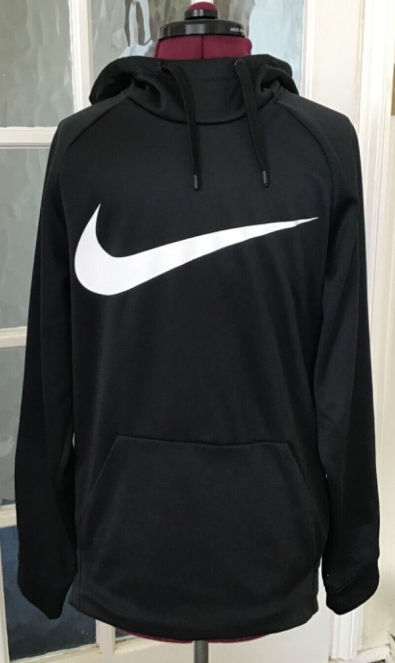 nike training dry swoosh hoodie in black